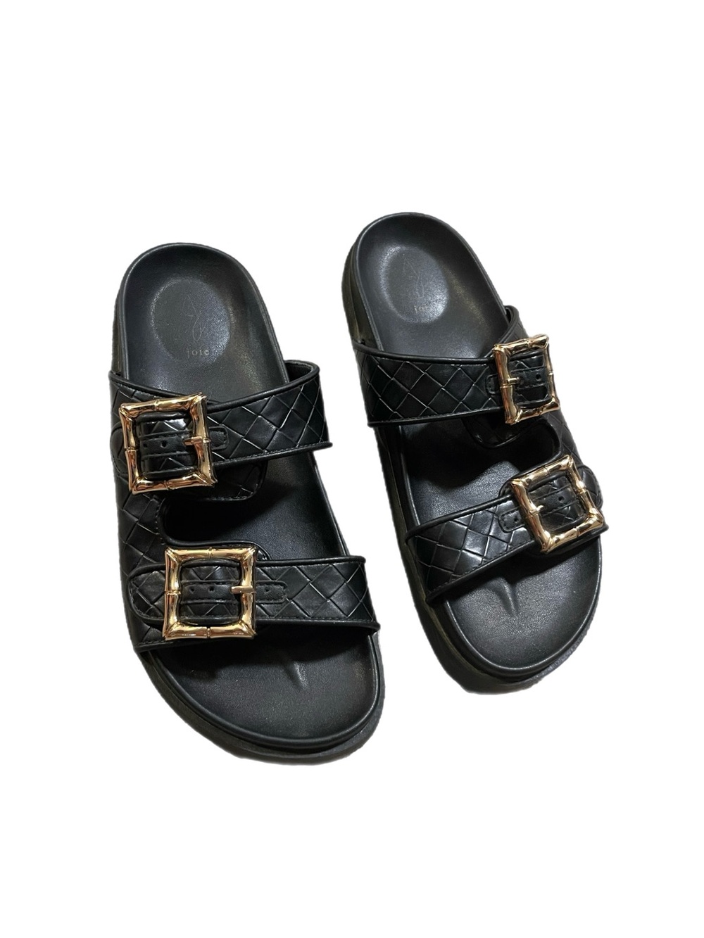 Cushionaire Loft Quilted Black Slides